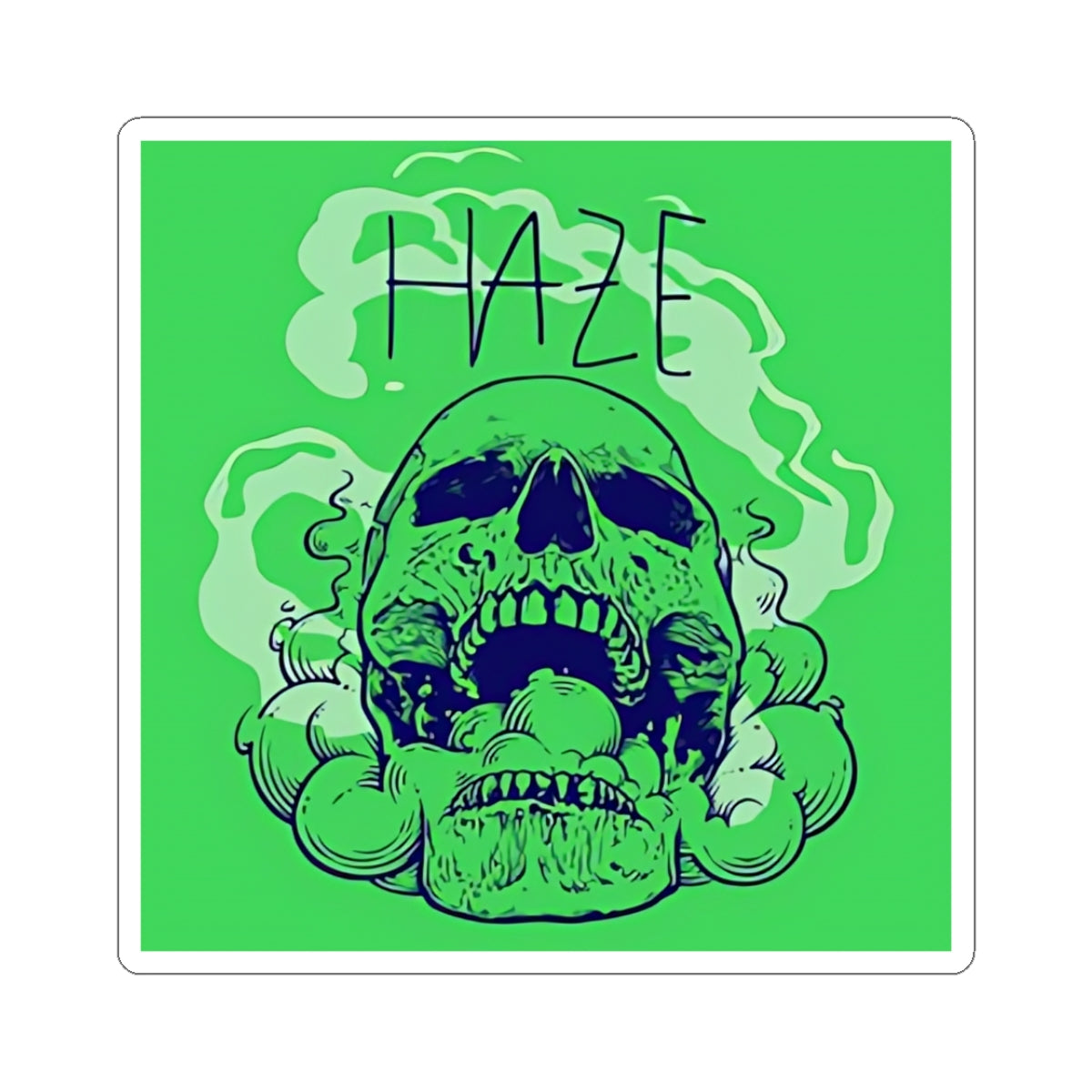 Haze Skull Kiss-Cut Sticker